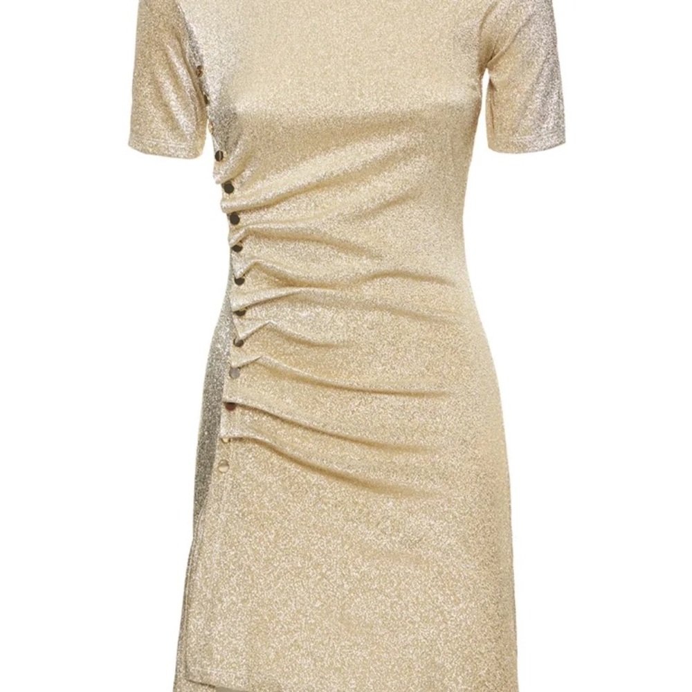 Paco Rabanne gold draped mini dress ✨🌟🏆 - Picture 2 of 11